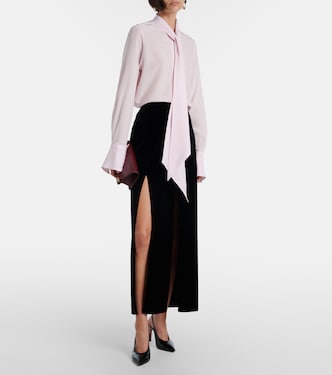 Lavalliere真丝绉绸衬衫 | Nina Ricci