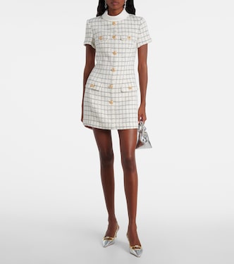 Checked bouclé minidress | Self-Portrait