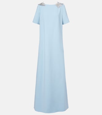 Fern sequined wool-blend gown | Oscar de la Renta
