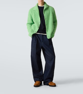 Ribbed-knit cashmere bouclé cardigan | God's True Cashmere