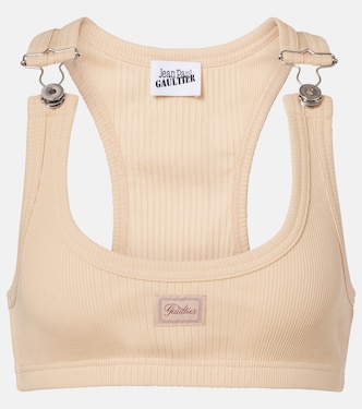 Ribbed-knit cotton bra top | Jean Paul Gaultier