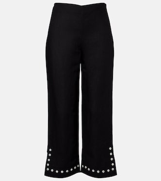Piha linen-blend flared pants | Staud