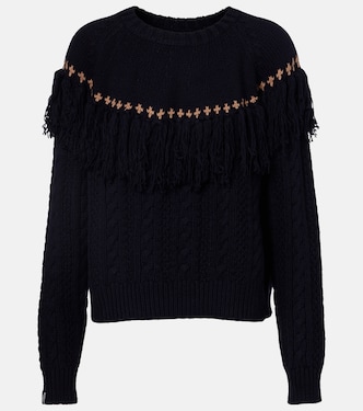 Clara fringed wool and cotton sweater | The Upside