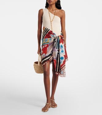 x LRNCE Michelle printed cotton beach cover-up | Alémais