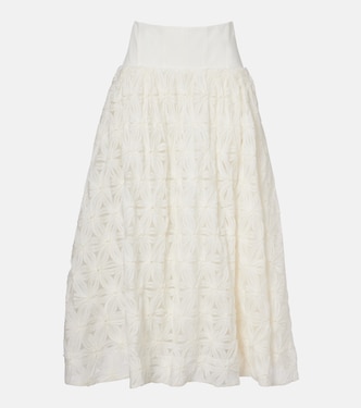 Mindy embroidered midi skirt | Simkhai
