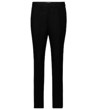 Pantalones rectos de crepé y sarga | Tory Burch