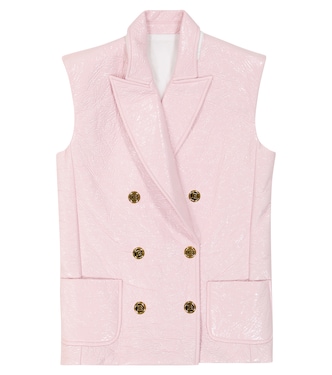 Chaleco en mezcla de algodón revestido | Balmain Kids