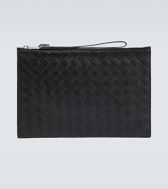 Etui mit Riemen Intrecciato Large aus Leder | Bottega Veneta