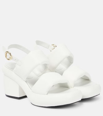 Padded leather platform sandals | Dries Van Noten