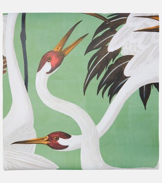 Heron printed wallpaper | Gucci