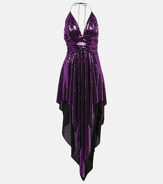 Robe midi asymétrique à sequins | Alexandre Vauthier