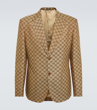 Blazer GG aus einem Leinengemisch | Gucci