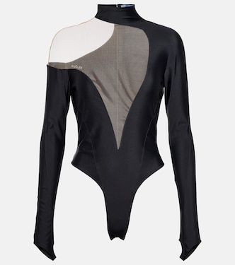 Asymmetric paneled bodysuit | Mugler