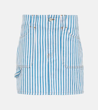 Minifalda denim a rayas | Ganni