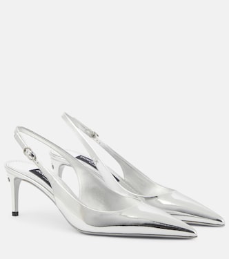 Metallic leather slingback pumps | Dolce&Gabbana