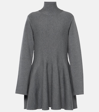 Clarice turtleneck wool-blend minidress | Khaite