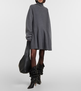 Clarice turtleneck wool-blend minidress | Khaite
