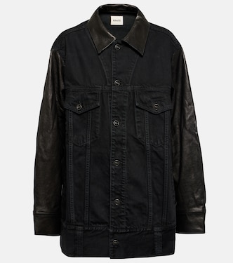 Giacca di jeans Grizzo con pelle | Khaite