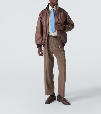 Giacca blouson in pelle | Auralee