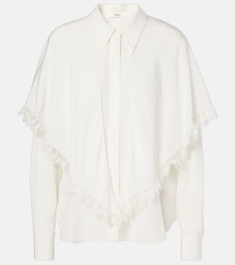 Blusa Knotted Heritage de crepé de china de seda | Chloé