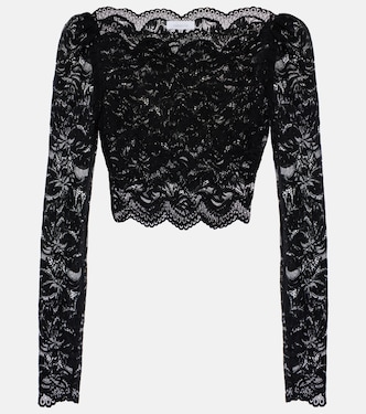 Floral lace crop top | Rabanne