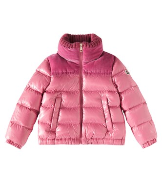 Auffrique velvet-trimmed down jacket | Moncler Enfant