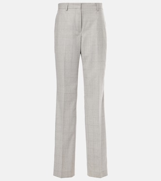 Checked wool straight pants | Dries Van Noten