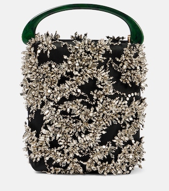 Embellished satin tote bag | Dries Van Noten
