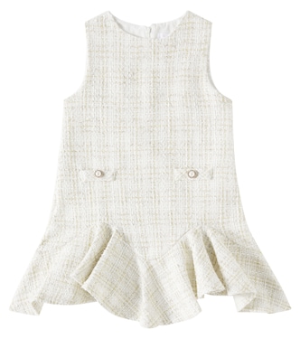 Checked ruffled tweed dress | Patachou