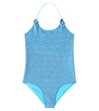Lumière floral-appliqué lamé swimsuit | Oséree Kids