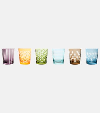 Cuttings set of 6 glass tumblers | Polspotten