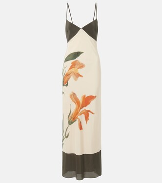 Constance floral silk crêpe de chine slip dress | SIR