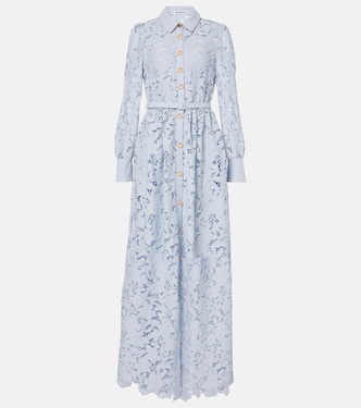 Lace-trimmed maxi dress | Self-Portrait