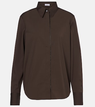 Monili cotton-blend poplin shirt | Brunello Cucinelli