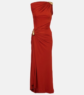 Gathered jersey maxi dress | Bottega Veneta