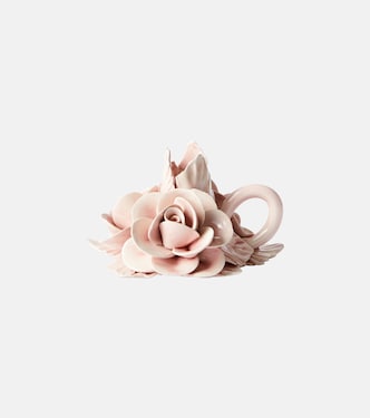 Set of 2 floral ceramic candleholders | Bitossi