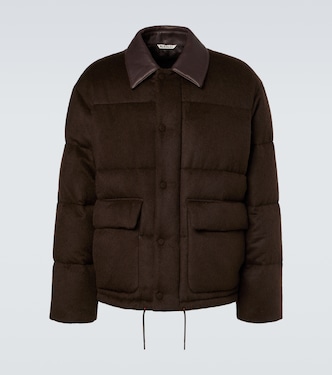 Chaqueta de pelo de camello con piel | Auralee