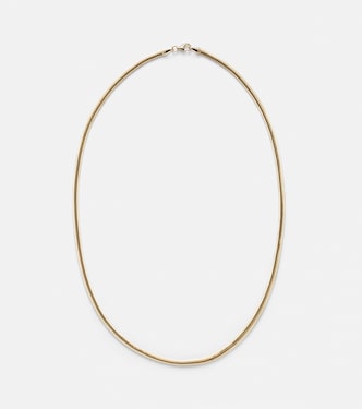 Serpentine 14kt gold chain necklace | Stone and Strand