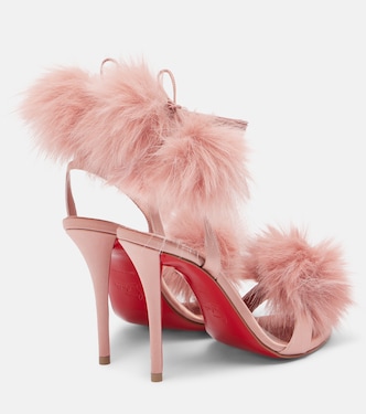 Patapompom 100 crêpe satin sandals | Christian Louboutin