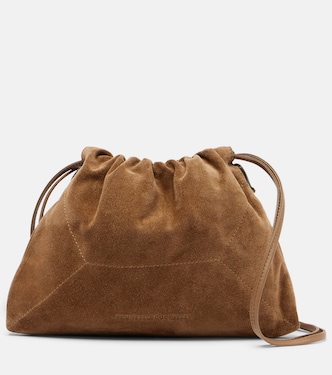 Suede crossbody bag | Brunello Cucinelli