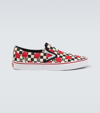 x Vans VLogo canvas slip-on shoes | Valentino Garavani