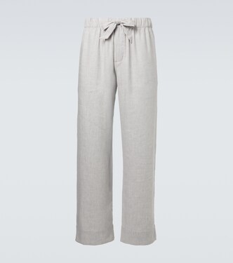 Luan linen and cotton-blend straight pants | Frescobol Carioca