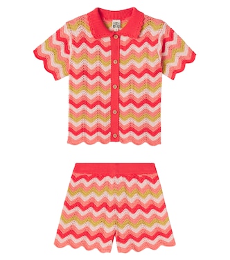 Cotton Ninon top and Nine shorts set | Bonton