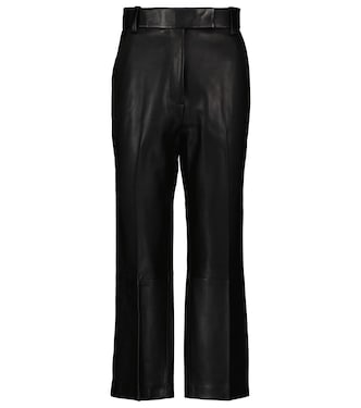 Pantalon raccourci Melie en cuir | Khaite