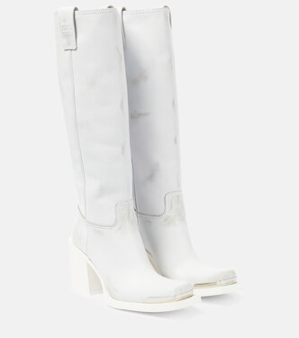 Knee-high leather boots | Miu Miu