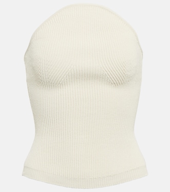 Jericho ribbed-knit bustier | Khaite