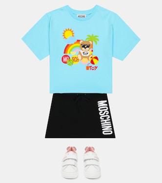 Camiseta de jersey de algodón estampada | Moschino Kids