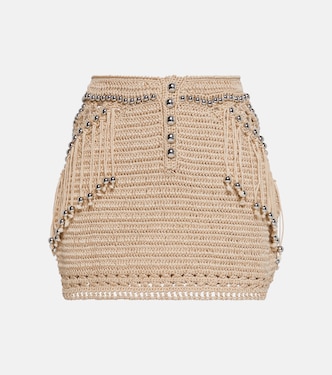 Minifalda de croché de algodón | Rabanne