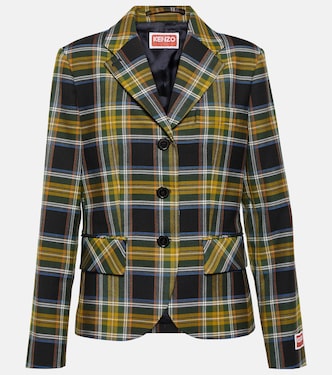 Checked wool-blend blazer | Kenzo