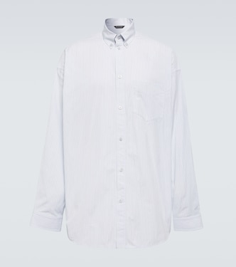 Camicia oversize in cotone a righe | Balenciaga